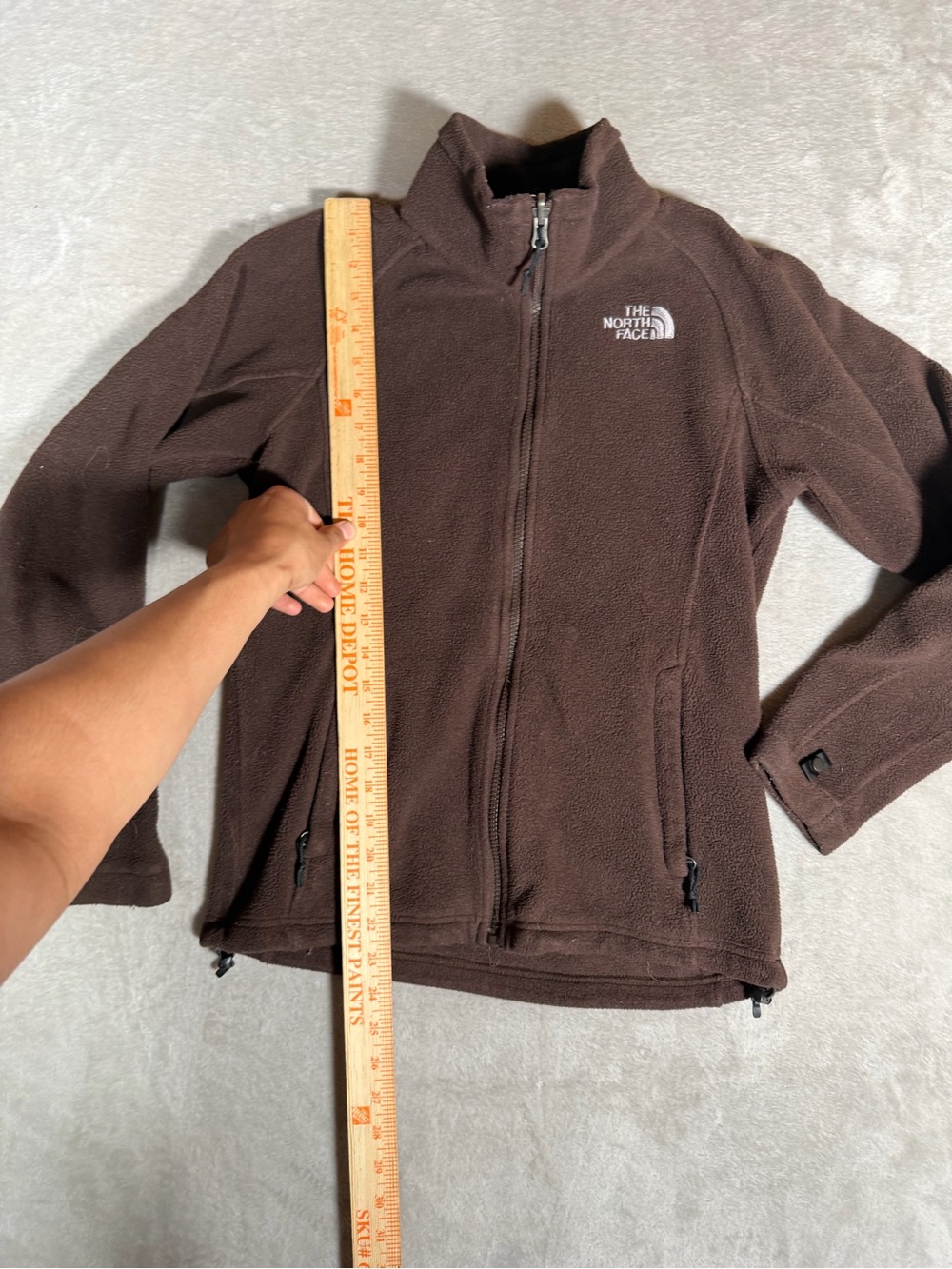 The North Face Dark Brown Fleece Zip Jacket - Picture 5 of 8
